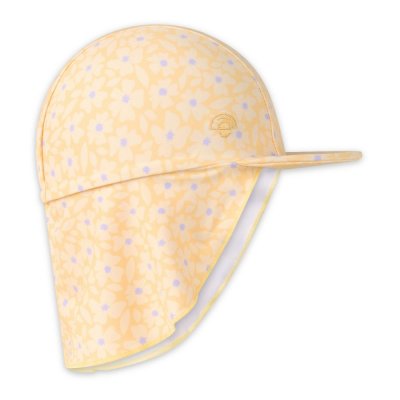Casquette uv fleurs jaunes 1-2 ans