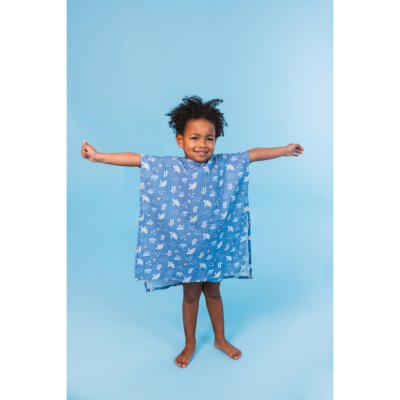 Poncho de plage 55 x 50 cm mer de corail