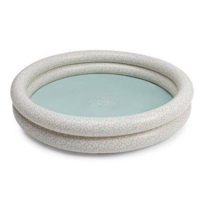 Piscine bébé ø 100 cm 2 anneaux fleurs vertes
