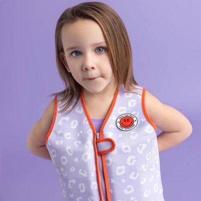Gilet de natation enfant 3-6 ans - léopard lila