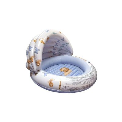 Piscine gonflable avec auvent léopard bleu