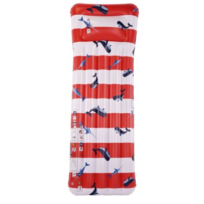 Matelas gonflable rayures rouges