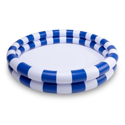 Piscine bébé ø 100 cm 2 anneaux rayures bleus