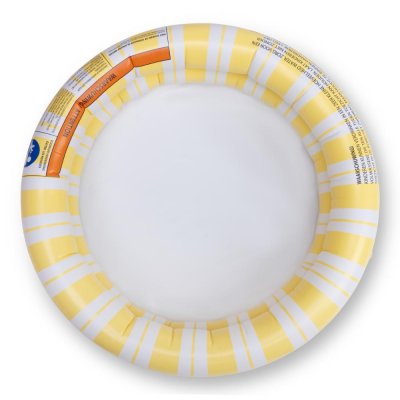 Piscine bébé ø 60 cm rayures jaunes 2 anneaux