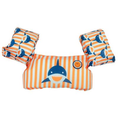 Gilet de natation avec brassards 2-6 ans - rayé requin