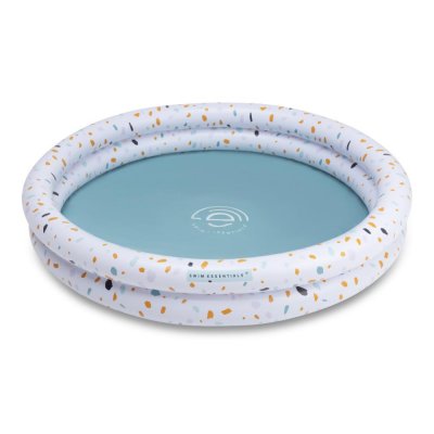 Piscine bébé ø 100 cm 2 anneaux terrazzo blanc