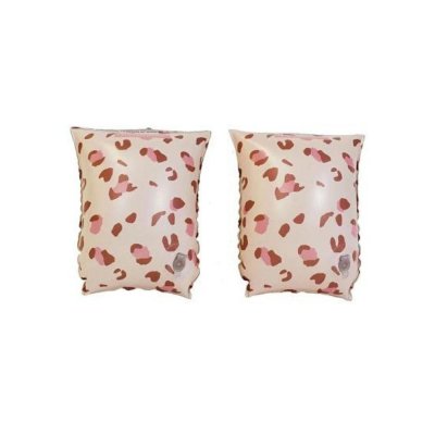 Brassards piscine enfant 0-2 ans - léopard old pink