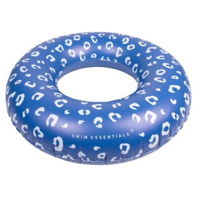 Bouée gonflable 90 cm léopard bleu