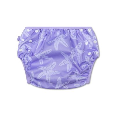 Couche de bain lavable étoile de mer lila 0-3 ans