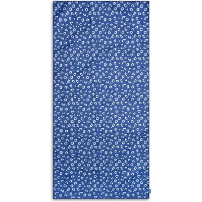 Serviettes de plage microfibre léopard bleu 135 x 65 cm