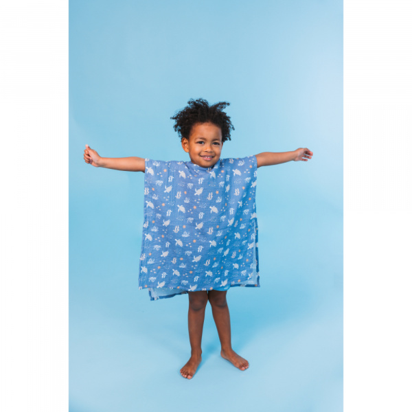 Poncho de plage 55 x 50 cm mer de corail Swim essentials