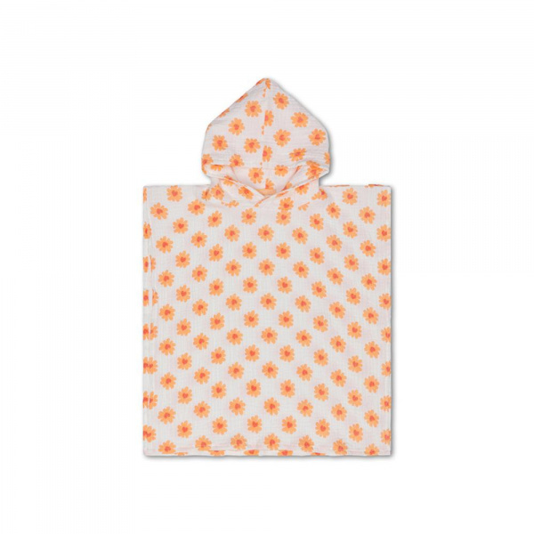 Poncho de plage 55 x 50 cm pois orange Swim essentials