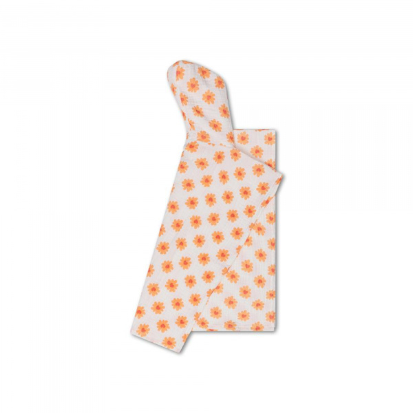 Poncho de plage 55 x 50 cm pois orange Swim essentials