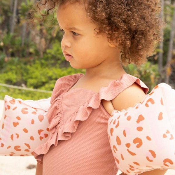 Brassards piscine enfant 2-6 ans - léopard old pink Swim essentials