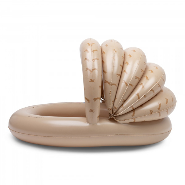 Piscine gonflable avec canopy léopard beige Swim essentials