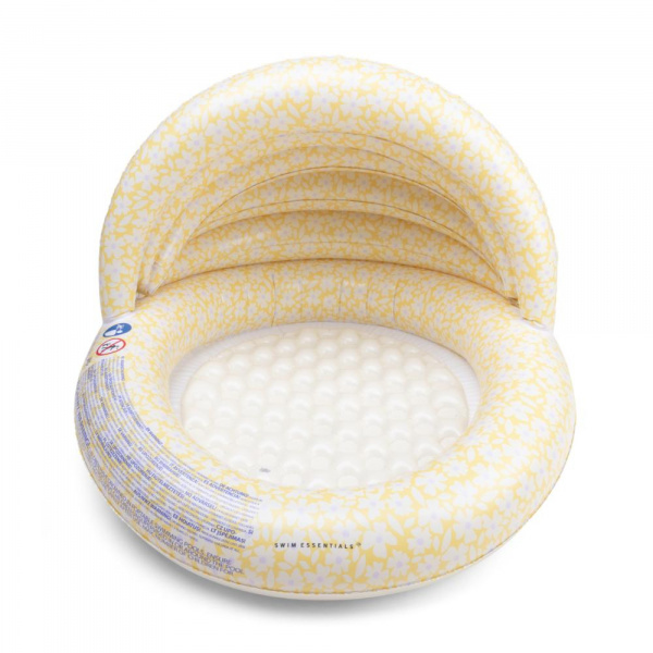 Piscine bébé ø 100 cm fleurs jaunes 2 anneaux Swim essentials