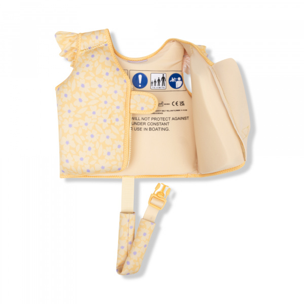 Gilet de natation fleurs jaunes 1-2 ans Swim essentials