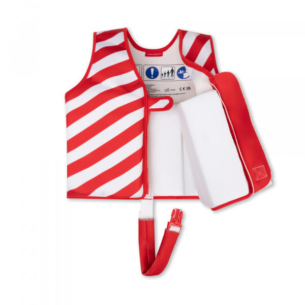 Gilet de natation enfant 3-6 ans - rayures marrons Swim essentials