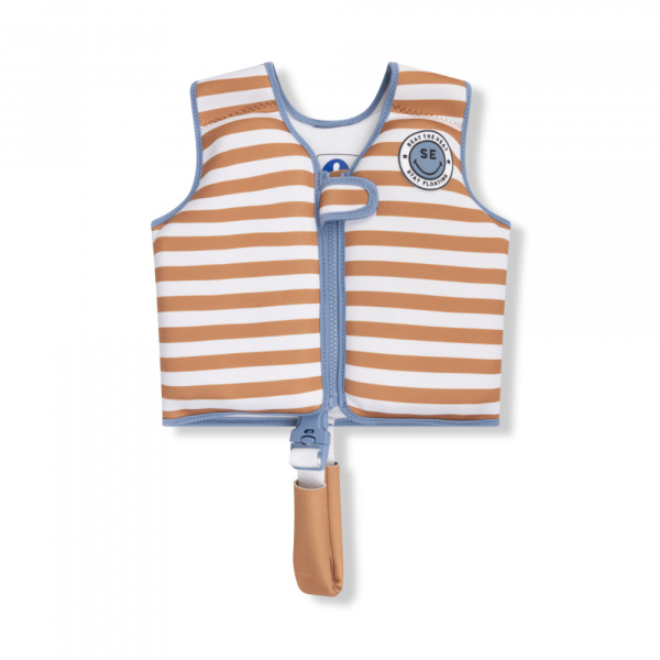 Gilet de natation enfant 3-6 ans - rayures marrons Swim essentials