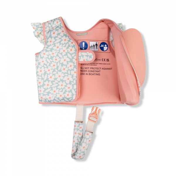 Gilet de natation enfant 3-6 ans - fleurs vertes Swim essentials