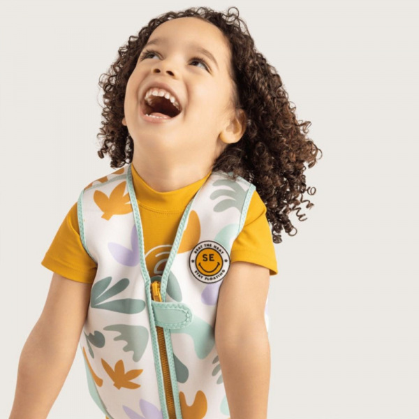 Gilet de natation enfant 3-6 ans - rayures marrons Swim essentials