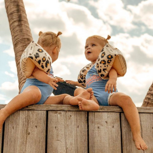 Brassards piscine enfant 2-6 ans - léopard beige Swim essentials