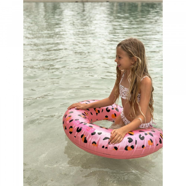 Bouée gonflable léopard rose 90 cm Swim essentials