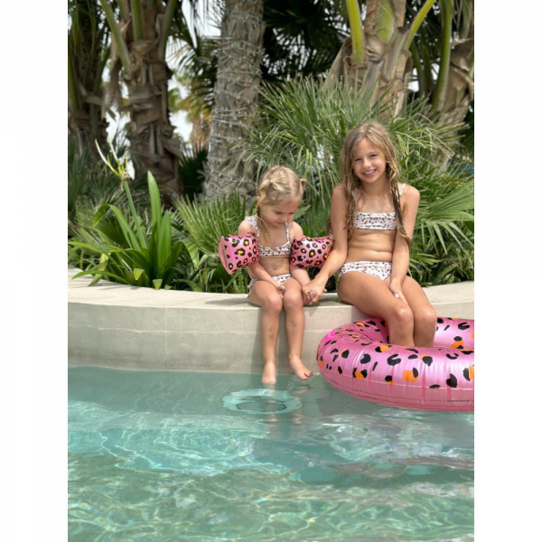 Bouée gonflable léopard rose 90 cm Swim essentials