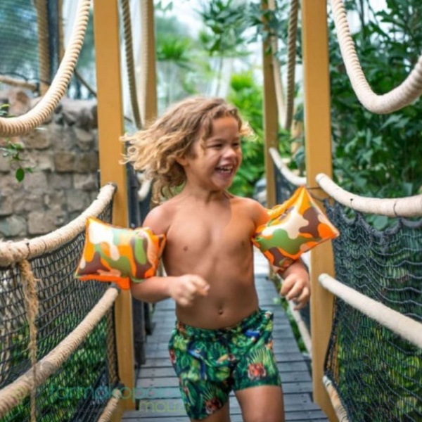 Brassards piscine enfant 2-6 ans - orange camouflage Swim essentials