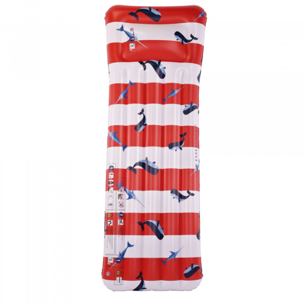 Matelas gonflable rayures rouges Swim essentials