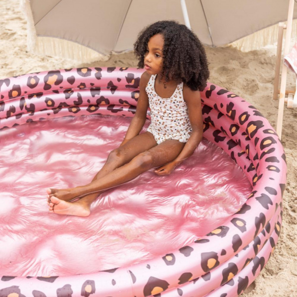 Piscine bébé ø 150 cm 3 anneaux léopard rose Swim essentials