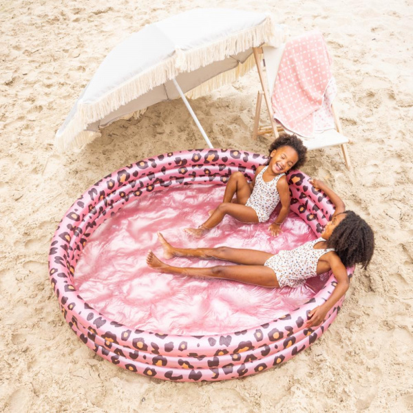 Piscine bébé ø 150 cm 3 anneaux léopard rose Swim essentials