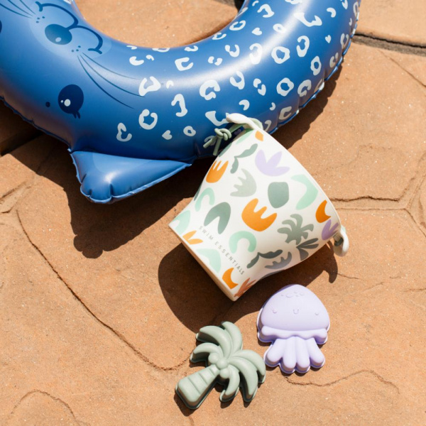 Bouée animale léopard bleu 55 cm Swim essentials