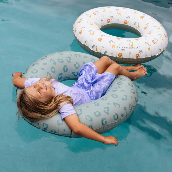 Bouée gonflable léopard vert 90 cm Swim essentials