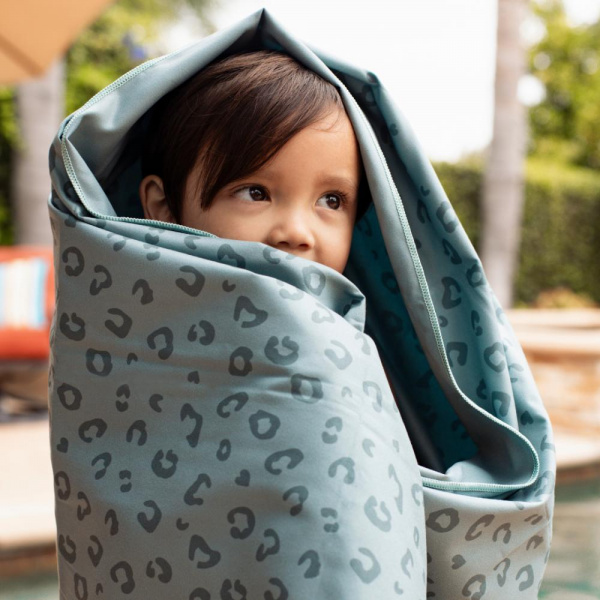 Serviette léopard vert 180x90 cm Swim essentials