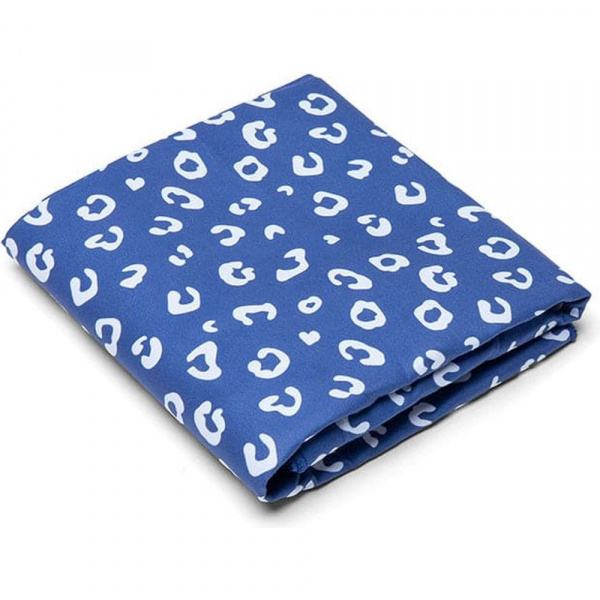 Serviettes de plage microfibre léopard bleu 135 x 65 cm Swim essentials