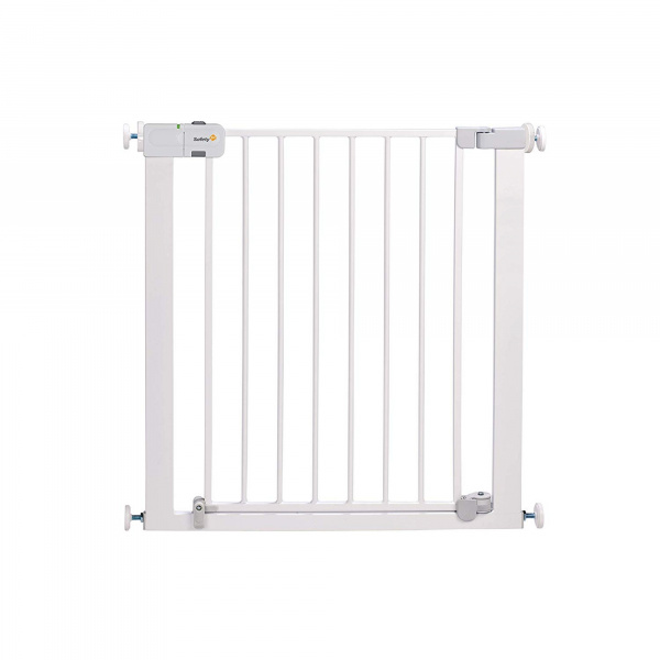Barrière enfant 73–80 cm + extension 14 cm pour atteindre 94 cm, métal, auto close, fixation pression à 4 points, blanc Safety 1st