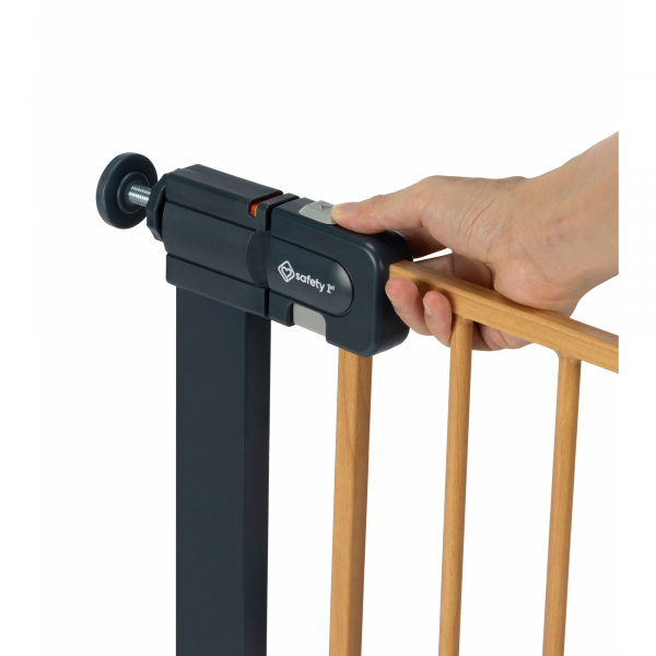 Barrière de sécurité enfant easy close effet bois Safety 1st