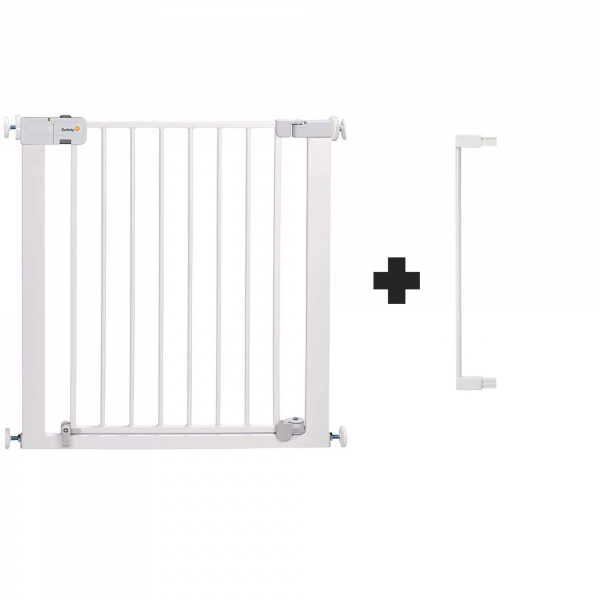 Barrière enfant avec extension 7 cm auto close blanc Safety 1st
