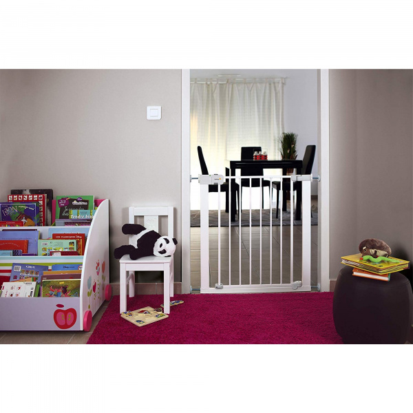 Barrière enfant avec extension 7 cm auto close blanc Safety 1st