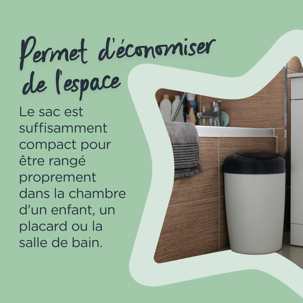 Tommee Tippee Poubelle à Couches Simplee Sangenic - Gris - Couche Tommee  Tippee sur L'Armoire de Bébé