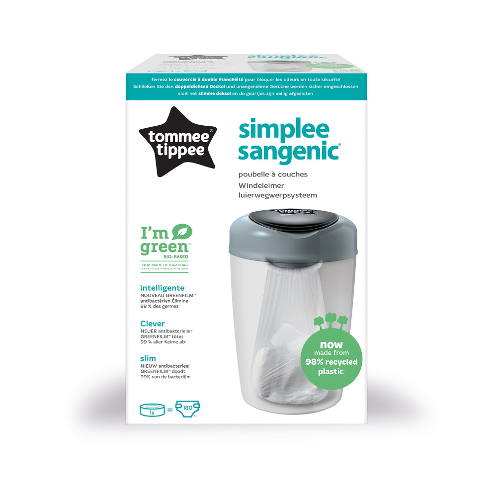 Poubelle à couches Twist & click Tommee Tippee SANGENIC - blanc coton,  Puériculture