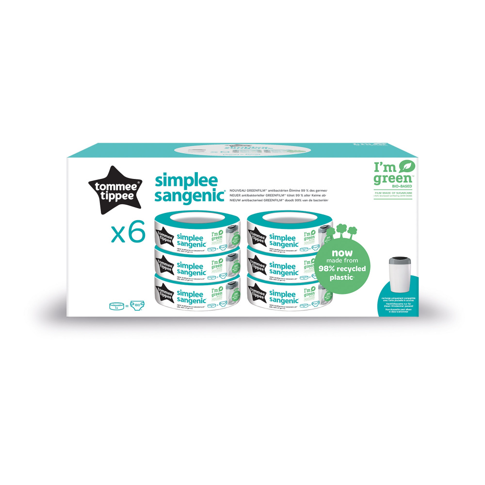 Multipack 6 recharges pour poubelle simplee de Tommee tippee sur allobébé