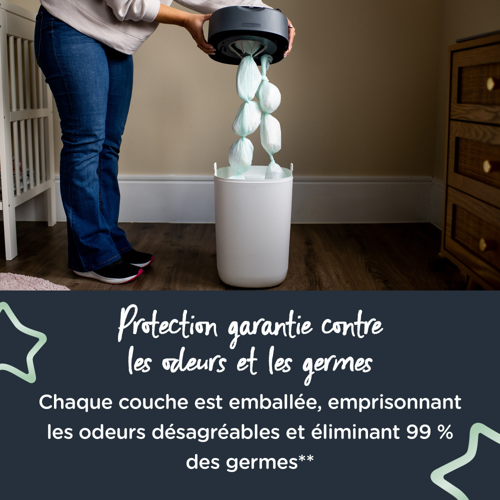 MULTIPACK PACK DE 6 RECHARGES POUR CONTENEUR À COUCHES SANGENIC TEC TOMMEE  TIPPEE EN PROMOTION