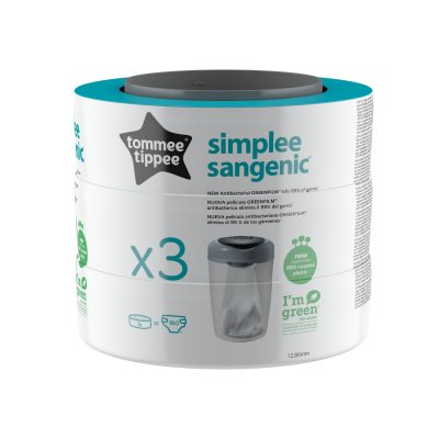 TOMMEE TIPPEE Multipacks 3 recharges pour poubelle simplee 