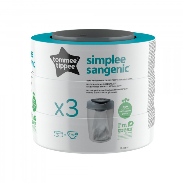 Multipacks 3 recharges pour poubelle simplee Tommee tippee
