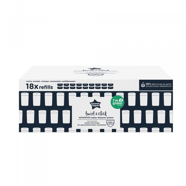Lot de 18 recharges twist and click Tommee tippee