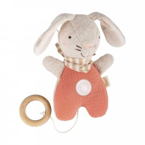 Lapin musical mousseline tiny tissues Sigikid