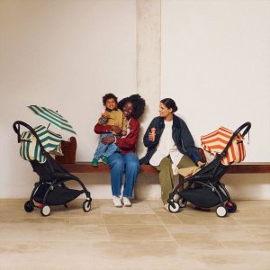 Kit d'été poussette yoyo 3 avec ombrelle, assise pack 6+ et sac tote bag capri - edition limitée riviera Stokke