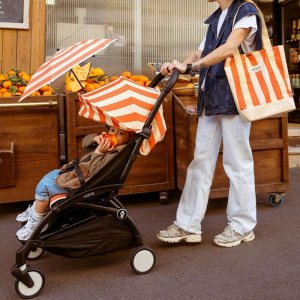 Kit d'été poussette yoyo 3 avec ombrelle, assise pack 6+ et sac tote bag capri - edition limitée riviera Stokke